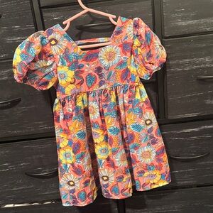 Floral Kids Dress - Multicolor